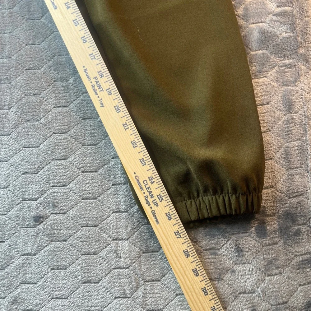 Express Womens Olive Green Mid Rise Ankle Jogger Pants Size L Drawstring Waist - Picture 6 of 9
